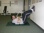Abdominal Strength Training - Abdominal Crunch with feet on wall