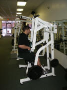 back strength training: hammer low row