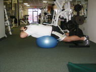 Back Strength Training – Reverse Hyperextension on a Ball