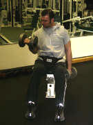 Biceps Strength Training – seated alternating dumbbell curls