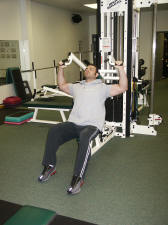 Should Strength Training – anterior deltoid – machine military press