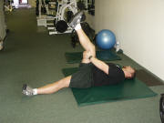 Leg Stretching: stiff-legged pull-ins