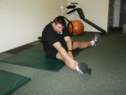 Leg Stretching: Sit and reach