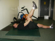 Leg Stretching: stiff-legged pull-ins